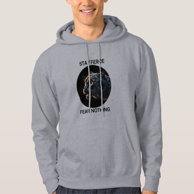 Håll dig rädd för inget svart panter hoodie (Framsida)