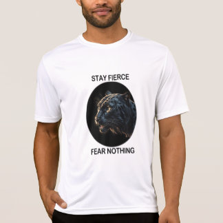 Håll dig rädd för inget svart panter t shirt