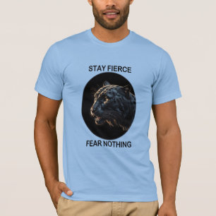Håll dig rädd för inget svart panter t shirt