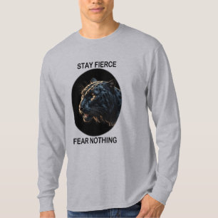 Håll dig rädd för inget svart panter t shirt