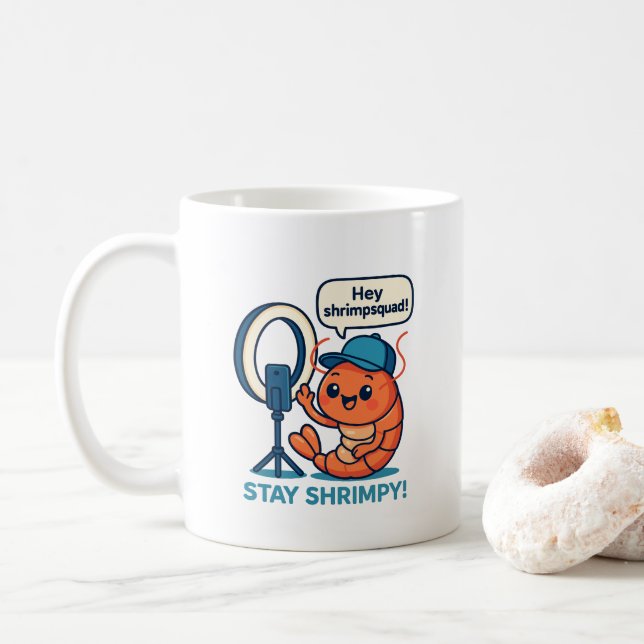 Håll dig räka räkor för räkor älskare kaffemugg (Med munk)