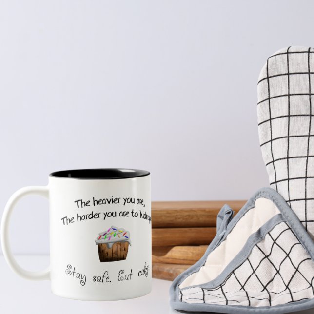 Håll dig säker, ät kaka Två-Tonad mugg (Skapare uppladdad)