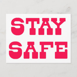 Håll dig säker! Corona Virus - Uppmuntran Vykort