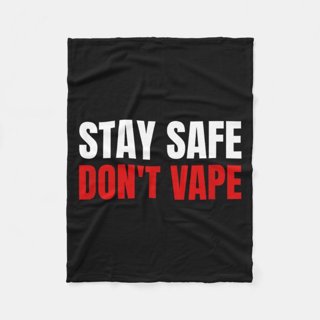 Håll dig säker, inte vape Anti-vang  Fleecefilt (Framsidan)