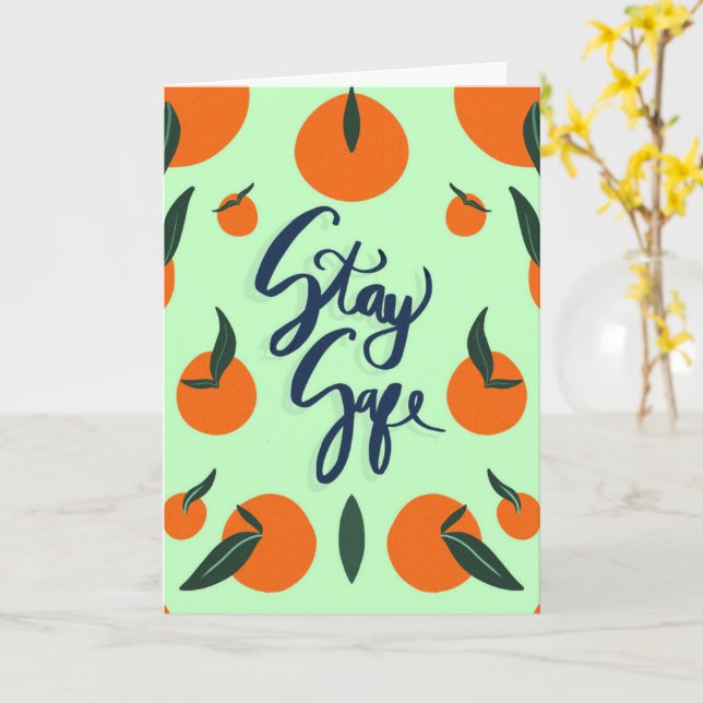 Håll dig Säker Kort (Gul blomma)