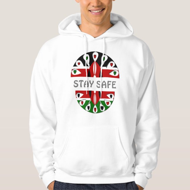 Håll dig Säker! Vi överlever coronavirus COVID19 Hoodie (Framsida)
