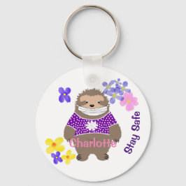 Håll dig Säkert stilla i Roligten Mask Nyckelring