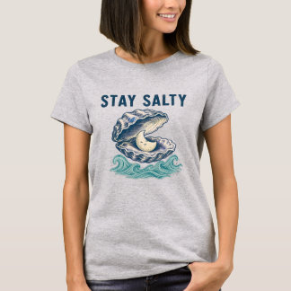 Håll dig salt minimalistisk kust t shirt