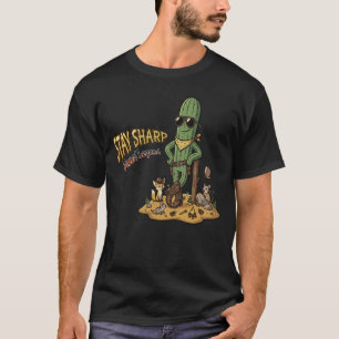Håll dig skarp Ökenlegend Cowboy Kaktus Illustrati T Shirt