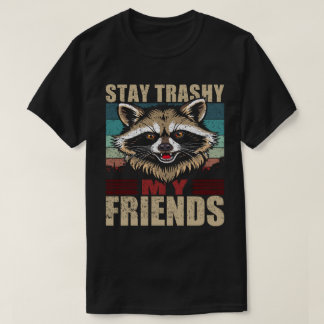 Håll dig skitig mina vänner Tvättbjörn Retro Urban T Shirt