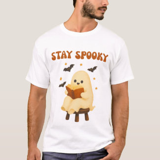 Håll dig skräckigt söt läsande spökbokälskare t shirt