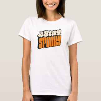 Håll dig skräckslags retro Halloween-spöke T Shirt