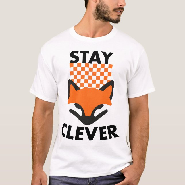 Håll dig smart räv t-shirt (Framsida)