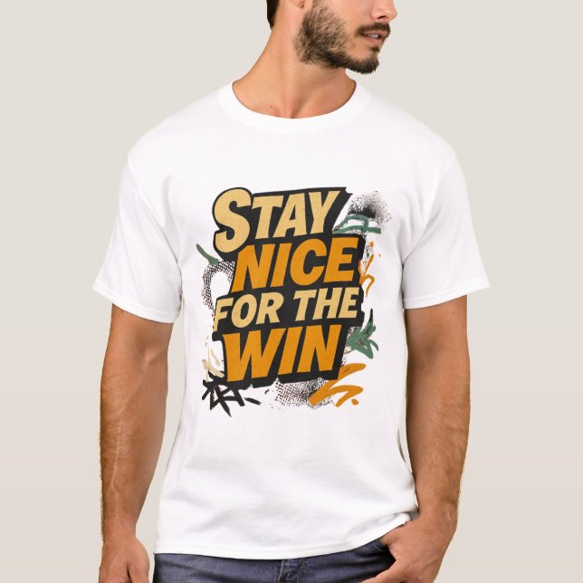Håll dig snäll för segern Retrodesign T Shirt (Framsida)