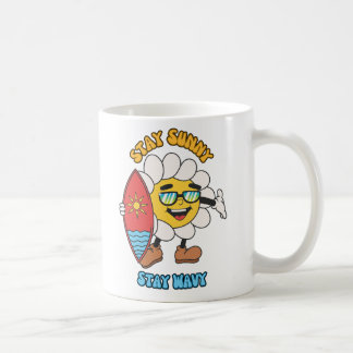 Håll dig solig, håll dig vågig kaffemugg