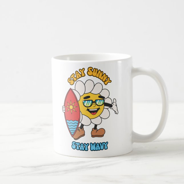 Håll dig solig, håll dig vågig kaffemugg (Höger)