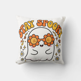 Håll dig Sötskt Spökaktig Kuddthrow - Retro Groovy Kudde