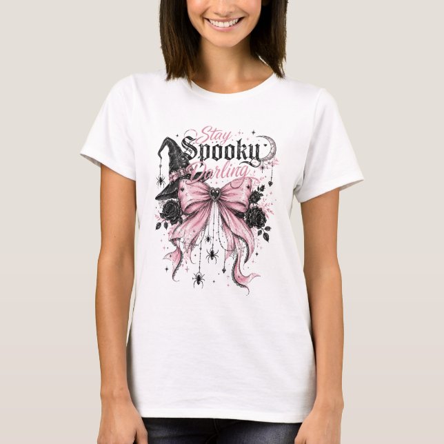 Håll dig spöklik älskling Halloween T-Shirt (Framsida)