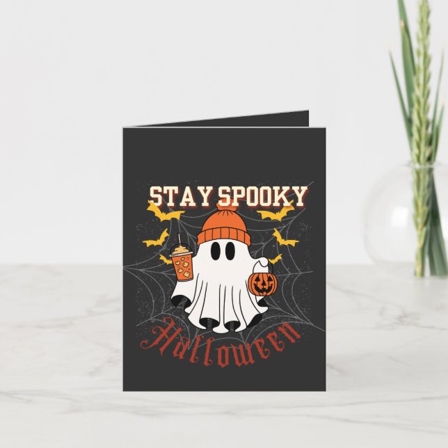 Håll dig spöklik Halloween Anteckningskort (Framsida)