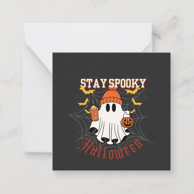 Håll dig spöklik Halloween Anteckningskort (Framsida)