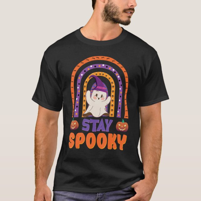 Håll dig spöklik Halloween T Shirt (Framsida)