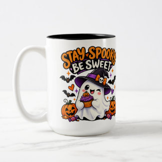 Håll dig spöklik, var söt, söt spök Halloween-mugg Två-Tonad Mugg