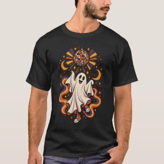 Håll dig spökrig Retro Disco Spöke Halloween T Shirt