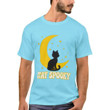 Håll dig Spooky Svart Katt Måne Tröja - Söt Retro