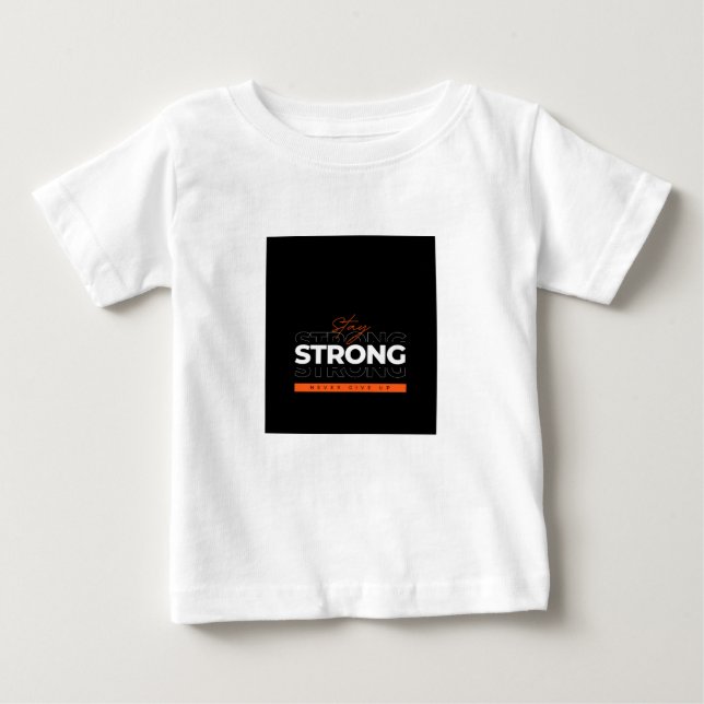 Håll dig stark design t shirt (Framsida)