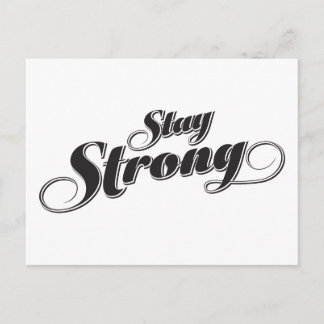 Håll dig stark inspirationskälla och uppmuntrande vykort