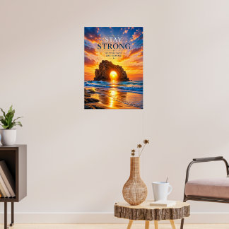 Håll dig Stark Inspirerande Motiverande Poster