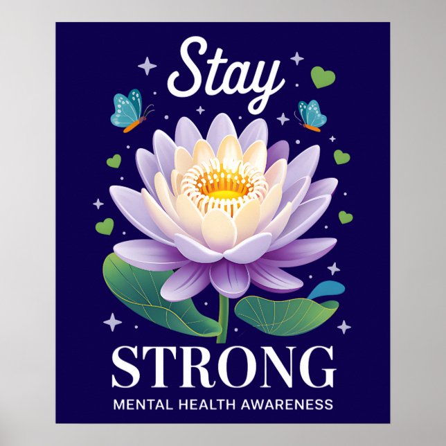 Håll dig Stark – Mental Hälsa Medvetenhet Välbefin Poster (Framsidan)