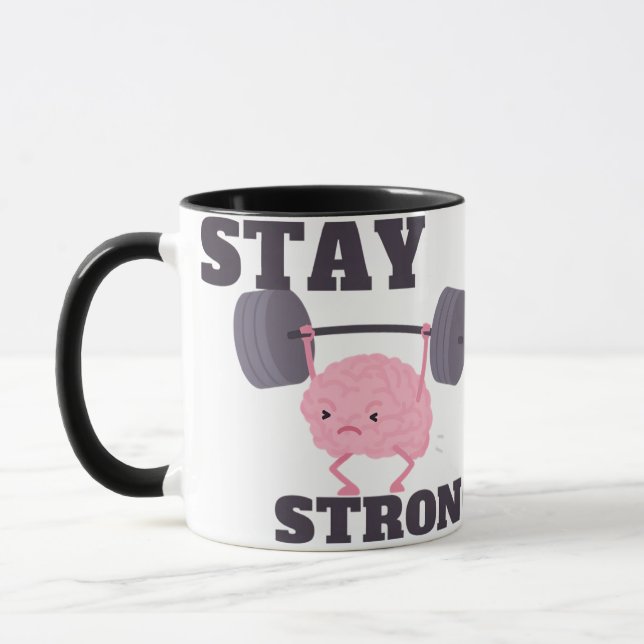 Håll dig Stark Motivation Mugg (Vänster)