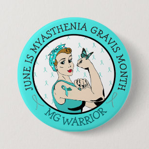 Håll dig stark Myasthenia Gravis Warrior-knapp Knapp