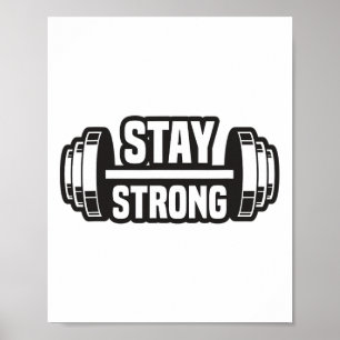 Håll dig stark och kraftfull PowerLyftande Bodybui Poster