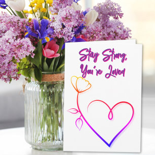 Håll dig stark om du är överlägsen, minimalistisk  kort