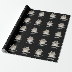 Håll dig Tass-sitiv, snygg Cat Pun-Mörk BG Presentpapper