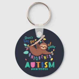 Håll dig till din enastående autismmedvetenhet nyckelring