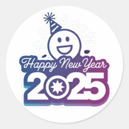 Håll dig till Firande Gott nytt år Stickers Runt Klistermärke