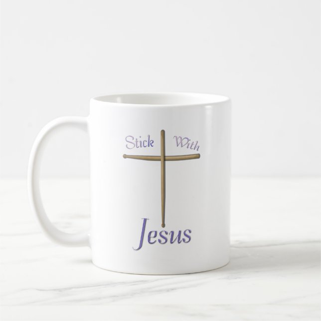 Håll dig till Jesus Christian Drummer Kaffemugg (Vänster)