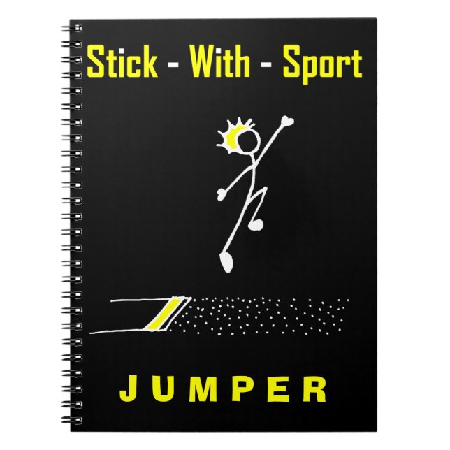 Håll dig till sport, svart Jumper + Guld Antecknin Anteckningsbok (Framsidan)