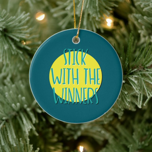 Håll dig till vinnaren Recovery Slogan Julgransprydnad Keramik (Träd)