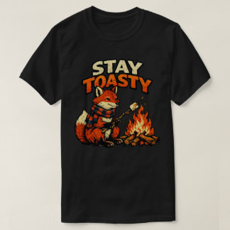 “Håll dig toasty   ” Clever Fox-design  T Shirt