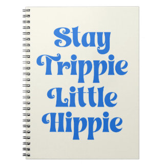 Håll dig Trippie lilla hippie-citat Anteckningsbok