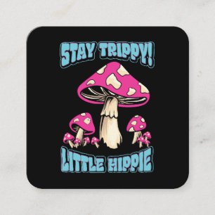 Håll dig trippig! Liten hippie Fyrkantigt Visitkort