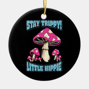 Håll dig trippig! Liten hippie Julgransprydnad Keramik
