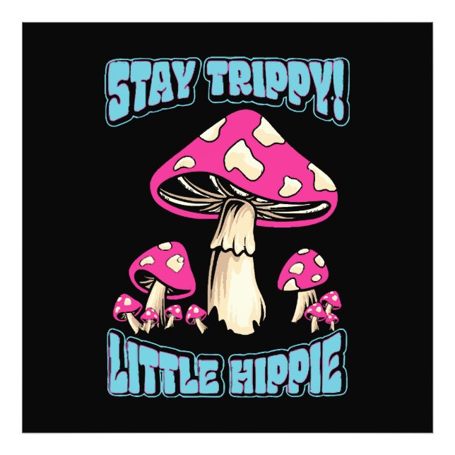 Håll dig trippy! Liten hippie Fototryck (Framsidan)
