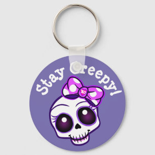 "Håll dig trovärdig!" Creepy Kawaii Button Keych Nyckelring
