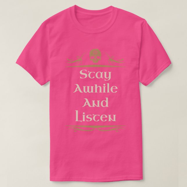 Håll dig undan och lyssna på Tabletop RPG-rådgivar T Shirt (Design framsida)