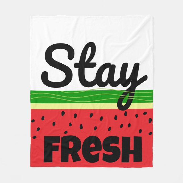 Håll dig uppdaterad Watermelon Fleece Blanket (Framsidan)